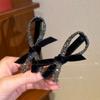 Horquilla con lazo de diamantes de imitación para Año Nuevo, horquilla con flequillo lateral para niña, horquilla con clip de alta calidad para niña pequeña