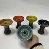 2023 Nuevo Recipiente Grande de Humo de Cinco Colores con Agujero Mediano Esmaltado de Cerámica con Gancho de Papel de Estaño de Carbono Accesorios para Hookah Tazón para Hookah