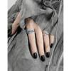 760 anillo de textura original de nicho ins moda fría esmalte frío pegamento plata de ley s925 anillo abierto para mujeres