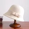Sombrero de Pescador de Felpa de Pelo de Conejo para Mujer, Estilo Coreano Versátil de Alta Gama para Otoño e Invierno, Sombrero de Cubo para Circunferencia de Cabeza Grande, Sombrero de Cubo de Invierno