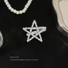 Grampo de Cabelo Brilhante com Strass de Estrela de Cinco Pontas para Mulheres, Novo Presilha Lateral de Estilo de Nicho de Alta Qualidade, Presilha de Cabelo da Moda para Cabelos Soltos