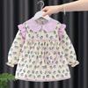 Overol infantil babero para comer de bebé delantal princesa femenina impermeable anti-suciedad estilo extranjero otoño e invierno niño bebé vestido al revés