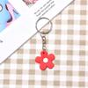 Llavero de Flores Pequeñas Ins Colorido Estilo Coreano Colgante de Anillo de Llave con Campana de Color Caramelo para Mujeres Decoración de Bolsa Estilo Fresco