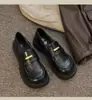 Mocassins Plataforma Pretos Estilo Britânico Retrô Feminino Chegada Nova Outono Uniforme JK Japonês Sapatos Pequenos de Couro