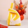 Bolsa Tejida Festival de Mediados de Otoño Bolsa de Regalo para Pastel de Luna Bolsa de Regalo Festivo Bolsa de Regalo para Empresa Se Puede Imprimir Logo Venta Directa de Fábrica