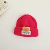 Gorro infantil estilo coreano otoño e invierno moda letra lana gorro niños y niñas jersey bebé gorro tejido moda invierno