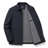 Chaqueta de solapa de negocios de alta gama para hombre, chaqueta abotonada de primavera y otoño, abrigo de uniforme de oficial para commuting de mediana edad, ropa de hombre en stock para entrega