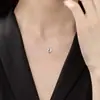 Bajo Árbol Rong Plata S925 Venta Caliente Lágrimas de Sirena Invisibles Collar de Moissanita para Mujer Gama Alta Más Fácil de Combinar Cadena para Clavícula Estilo Caliente