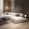 Celebridade da Internet Italiana Tecido Tecnológico de Budapeste Sofá de Tecido Luxo Leve Sala de Estar Apartamento Pequeno Sofá de Tecido Combinado de Canto com Formato Especial