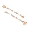 Cadena de cola de hebilla de corazón de melocotón con núcleo de hierro chapado en oro de 14/18K Pulsera Cierre de collar Cadena extendida Accesorios de joyería hechos a mano para bricolaje