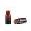 Botella Alta Delgada de 5ml, Botella Alta Esbelta de 5ml, Botella Marrón de Hombro Plano de 5ml, Botella Marrón para Aceite Esencial de 5ml, Botella para Aceite de Masaje con Sérum