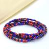 Cadena Corporal Transfronteriza Europea y Americana con Cuentas de Vidrio, Cadena de Cintura de Joyería Hecha a Mano Elástica con Accesorios de Colgante de Pez Mano Mágica a la Moda