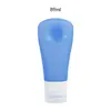 Botella dispensadora de silicona con ventosa, dispensador cosmético tipo manguera de apretar, set de viaje de botella rociadora portátil