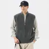 Chaleco suéter de punto de alta gama, estilo "dinero viejo" para hombre, colección otoño/invierno 2026, corte holgado, casual, cuello alto, chaqueta chaleco de punto