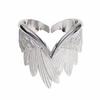 Anel de Dedo de Asas de Anjo Criativo Anel Ajustável de Abertura Moderna Personalizado Anel de Asa de Vento Neutro