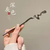 Grampo elegante e versátil de ginkgo para cabelos finos, grampo em U de nicho para a parte de trás da cabeça, grampo em forma de crescente