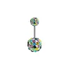 Anillo para ombligo de acero inoxidable 316L con bola de lodo piercing perforación