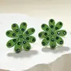 Pendientes, tachuelas, pendientes florales, pendientes de venta caliente transfronterizos, lujo ligero, sensación de alta gama, pendientes exagerados, pendientes para mujer, tachuelas para mujer