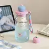 Nueva Taza de Plástico de Dibujos Animados para Estudiantes Hombres y Mujeres, Taza de Agua Resistente a Altas Temperaturas, Engrosada y Anticaídas, Taza de Viaje Portátil con Popote