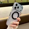 Funda magnética de cristal de hielo para iPhone 18 Promax con soporte giratorio, funda protectora anti-caídas de dos colores para Apple 17