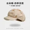 Bonito sombrero de cuadros con orejas de gato para mujer, sombrero fino y transpirable de artista para primavera/verano, sombrero octagonal versátil que hace que la cara se vea más pequeña, boina