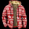 Ropa de Invierno Gruesa con Forro Polar Transfronteriza Chaqueta de Algodón Acolchada Gruesa de Doble Capa Interior con Santa Cremallera Bolsillo con Cremallera Chaqueta Cálida Acolchada de Algodón