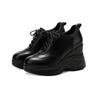 Zapatos Casuales de Plataforma con Cordones y Tacón Alto Profundo 9.5cm Ligeros Aumentadores de Altura Interior para Mujer, Colección Primavera y Otoño 2025