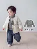 Conjunto de inverno para meninos estilo coreano: jaqueta quente 90% plumas, camiseta básica, calça jeans com forro de fleece, roupas infantis