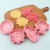 Série Temática de Primavera Formas de Biscoito Flor 3D Realista Desenho Animado Formas de Biscoito Argila DIY Impressão Anime