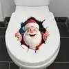 Pintura decorativa de Natal transfronteiriça para feriados em casa, embelezamento de quarto infantil, adesivo de parede do Papai Noel, autoadesivo