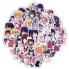 60 peças dos meus adesivos infantis mais vendidos recomendados Hoshino Ai Cartoon bidimensional Notebook Decoração de parede Adesivos à prova d'água