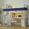 Cortina para cama de dormitorio estudiantil, cubierta de costura de litera inferior, borde de cama con cinta mágica, cortina de borde opaca para litera superior, cortina adhesiva engrosada