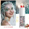 Carnaval Navideño Transfronterizo Gel de Lentejuelas Decoración de Dibujos Animados Escamas de Brillo de Colores Gel para Maquillaje Corporal y Facial Maquillaje en Gel