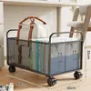 Caja de almacenamiento para libros, mochila escolar, caja de almacenamiento para libros de texto y artículos varios, carrito, debajo de la cama, debajo del escritorio, estante de almacenamiento móvil con ruedas