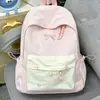 Mochila Ligera con Lazo Lindo de Inicial para Chica Nueva de Secundaria Bolsa de Hombro Doble Alta Apariencia Gran Capacidad para Estudiante Universitario