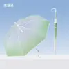 Guarda-chuva Transparente Degradê com Cabo Longo, Moderno e Estiloso, Guarda-chuva Transparente para Atacado, Guarda-chuva de Dupla Utilização para Sol e Chuva com Revestimento Preto para Proteção Solar