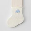 Colección Otoño e Invierno 25 Años de Calcetines Infantiles Blancos, Sin Elástico, Sin Costuras, de Caña Media, Hechos de Algodón Peinado Grado A para Niños y Niñas de 0 a 3 Años