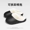Nuevas Pantuflas de Algodón Felpudo Impermeables Baotou 2025 Pantuflas de Algodón Felpudo Gruesas Antideslizantes Cálidas para el Hogar en Interiores