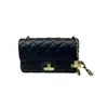 Bolso Cuadrado Acolchado con Cadena Estilo Chanel para Mujer con Logo Doble C, Solapa Ajustable, Bolso de Hombro y Cruzado Versátil y de Moda