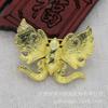 Diancui Fénix Conservación de Color Cobre Accesorios de Joyería Hecho a Mano DIY 40*29mm Broche de Mariposa Horquilla Corona para el Cabello B2596