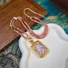 Conjunto Acabado de Colar Thangka Pintado à Mão Puro Nepalesa Hotong Xizang Raposa de Nove Caudas
