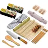 Ferramentas para fazer sushi de cozinha Amazon prato de grade dupla de trigo molde para bola de arroz de sushi kit de rolo de bambu