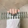 Uñas postizas mate mate Largo T corto T tira parche de uña postiza ballet usar arte de uñas