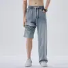 Nuevos Jeans Retro para Hombre, Verano Rectos Sueltos Modernos de Pierna Ancha Calle Alta Americana Vintage Versátiles Pantalones Largos