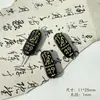Serie Blanco y Negro de Vidrio Checo Doméstico Fuegos Artificiales Placa Grabada Hoja Hecha a Mano Pintada con Oro Materiales y Accesorios para Pulsera DIY