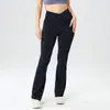 Pantalones de Yoga Deportivos Elásticos Acampanados Color Sólido Cruzados en la Cintura Transpirables Ligeramente Acampanados para Mujer Verano 2025 Amazon