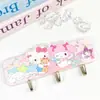 Gancho Acrílico de Desenho Animado com 3 Ganchos, Gancho Sanrio Sem Furo para Banheiro e Cozinha, Gancho Criativo para Roupas com Adesivo Sem Marcas