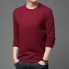 Sudadera para Hombre 2026 Primavera Nueva Estilo Delgado para Hombres Jóvenes y de Edad Media, Camiseta de Manga Larga Cuello Redondo, Camiseta Básica Suelta Casual