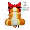Balões de Folha de Alumínio de Natal Novos Mecrla, Sino Papai Noel que Sobe na Parede, Bolas Redondas Pequenas, Adereços de Decoração de Véspera de Natal