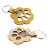En stock, llavero japonés con pelo de mascota, llavero con forma de pata de gato de dibujos animados, juego de almacenamiento para pelo de perro, hebilla conmemorativa de cuero.
